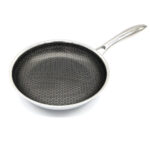 Hybrid Stainless Steel Frying Pan with Hexagon Surface