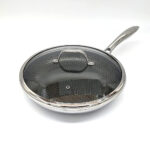 Hybrid Stainless Steel Frying Pan with Hexagon Surface - Image 2