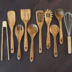 100% Teak Wooden Cooking Utensils - 10-Piece Set - Image 3