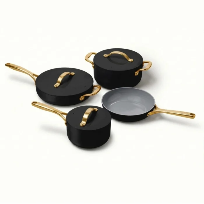 Pure Ceramic Cookware Set Infused with Mineral Stone - Image 4