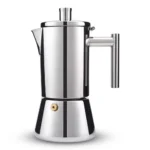 CARVER Milano Stainless Steel Stovetop Espresso Maker – Induction Compatible Moka Pot